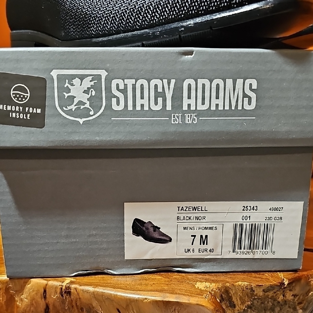 Stacy Adams-NWT! Men's Charcoal Men's Loafers - Picture 3 of 7
